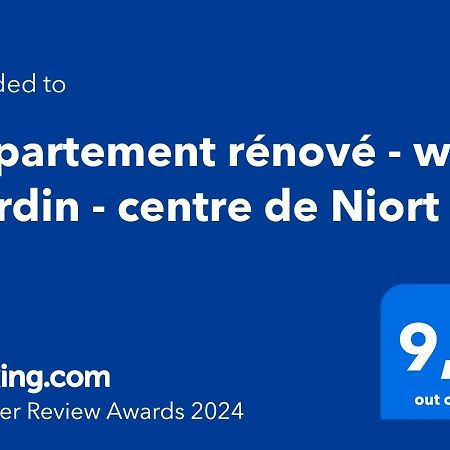 Appartement Renove - Wifi - Jardin - Centre De Niort Dış mekan fotoğraf